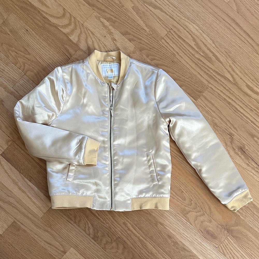 Juno Valentino for Janie and Jack Gold Bomber Jacket